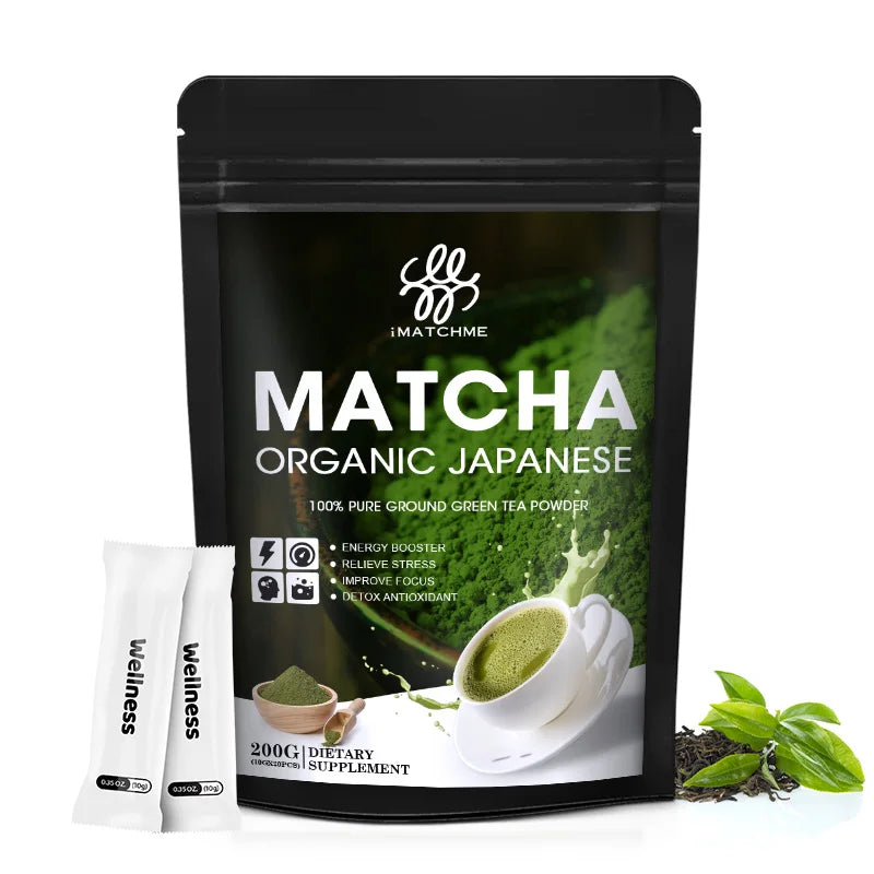 Pure Matcha Natural Slimming Products for Fat Burning, Dessert & Baking Drink Vegan, Gluten-free, Rich In Antioxidant & Vitamin