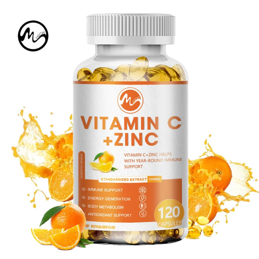 Mutsweet Vitamin C Capsules for Antioxidants Promote Skin Support Cellular Energy Production & Collagen Formation Body System