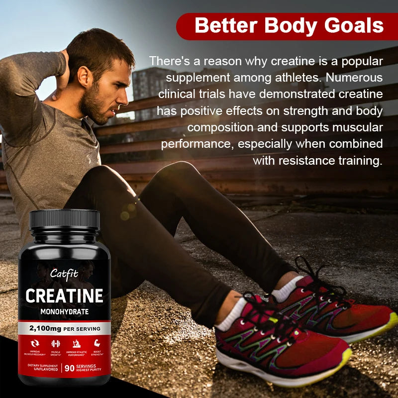 Creatine Monohydrate Capsule for Body Building Endurance Whey Protein Supplements Muscle Gym Proteins for Sports Health