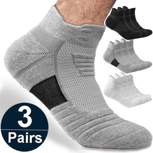 3pc Anti-slip Unisex Cotton Socks