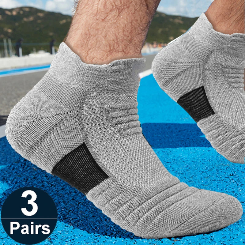 3pc Anti-slip Unisex Cotton Socks