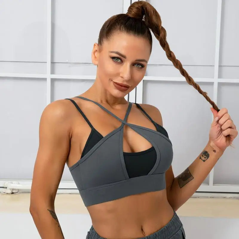 Cloud Hide Sexy Zipper Yoga Set Gym Fitness Sport Suits Sports Wear Women Clothing Yoga Pants Leggings Sport Bra Top Sportswear